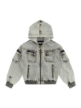 Garden Oversized Denim Hoodie - CHINASQUAD