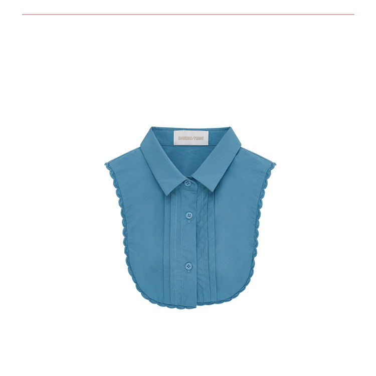 Ruffled Cotton Detachable Collar - CHINASQUAD