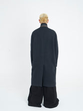 Dark Green & Gray Multi-Collar Woolen Coat - CHINASQUAD