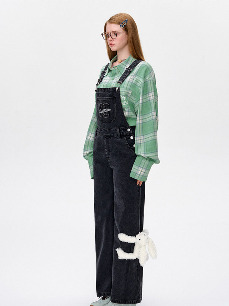 Vintage Loose Denim Overalls - CHINASQUAD