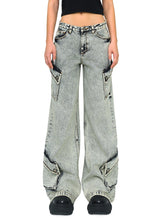 Wild Mustang Multi-pocket Denim Pants - CHINASQUAD