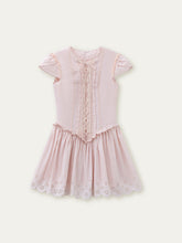 Pink Embroidered Waist - cinched Dress - CHINASQUAD