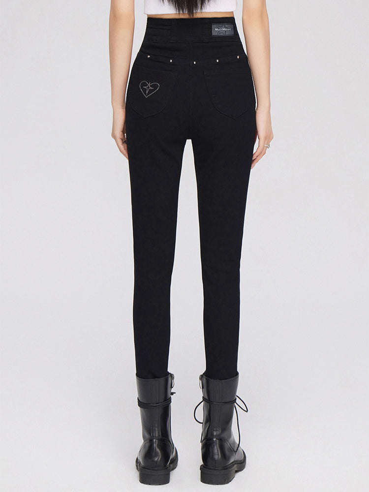 High-Waisted Skinny Jeans - CHINASQUAD