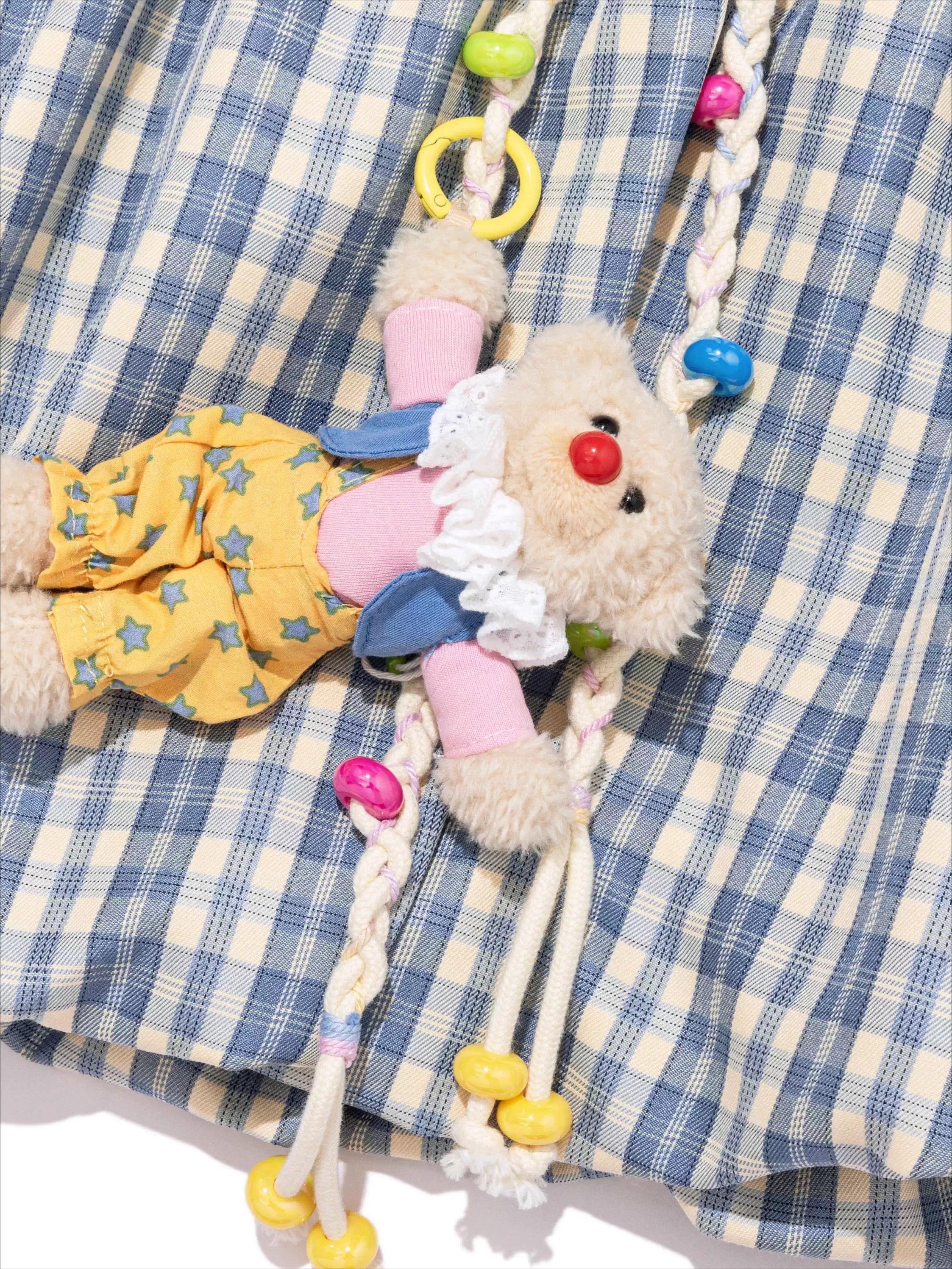 Slimming A-Line Bubble Plaid Mini Skirt