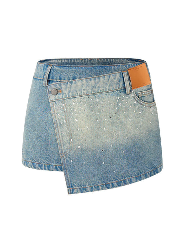 Modern Rhinestone Galaxy A-line Skirt - CHINASQUAD