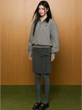 Sequin Collar Polo Sweatshirt - CHINASQUAD