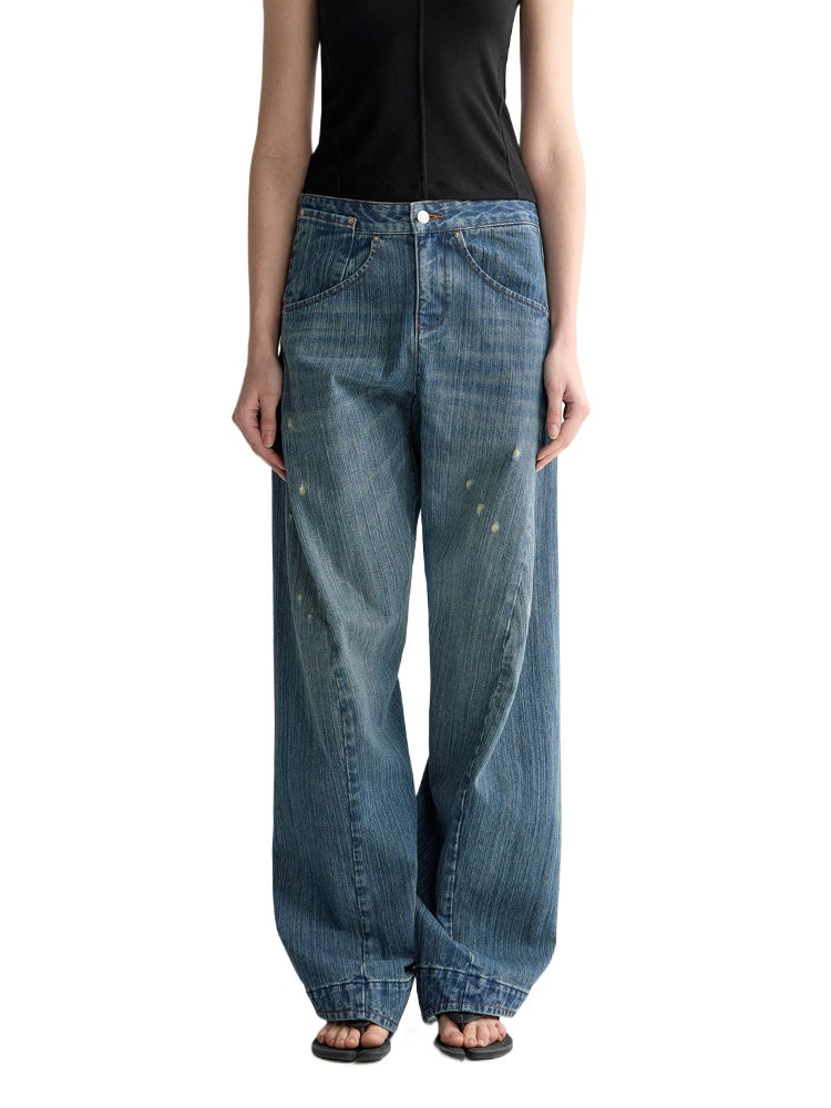 3D Cutting Micro Curved Knife Wide Leg Pants - CHINASQUAD