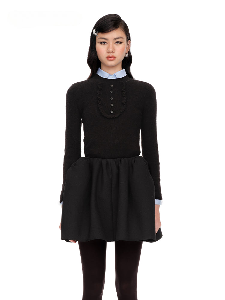 Elegant Round Neck Knit Sweater - CHINASQUAD