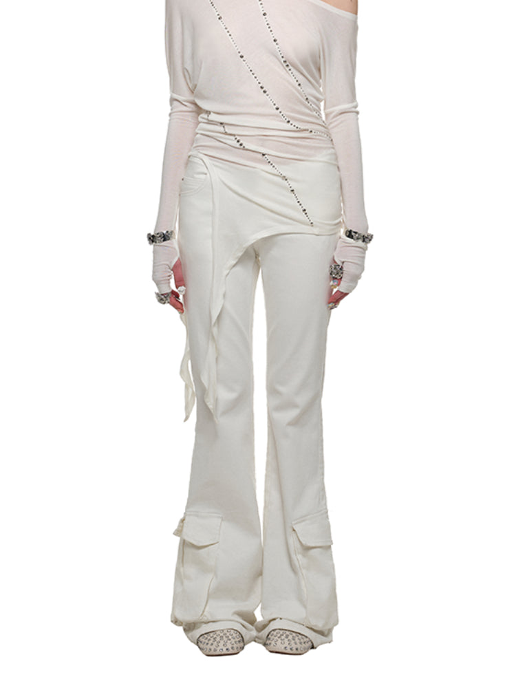 Rhinestone Flared Pants - CHINASQUAD