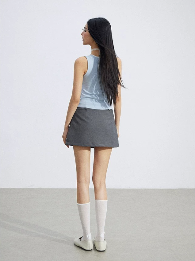 Layered Illusion Knit U-Neck Tank Top