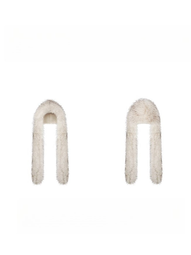 Polar Eco Fox Fur Hooded Scarf Hat