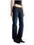 Washed Ultra Low Waist Straight Leg Jeans - CHINASQUAD