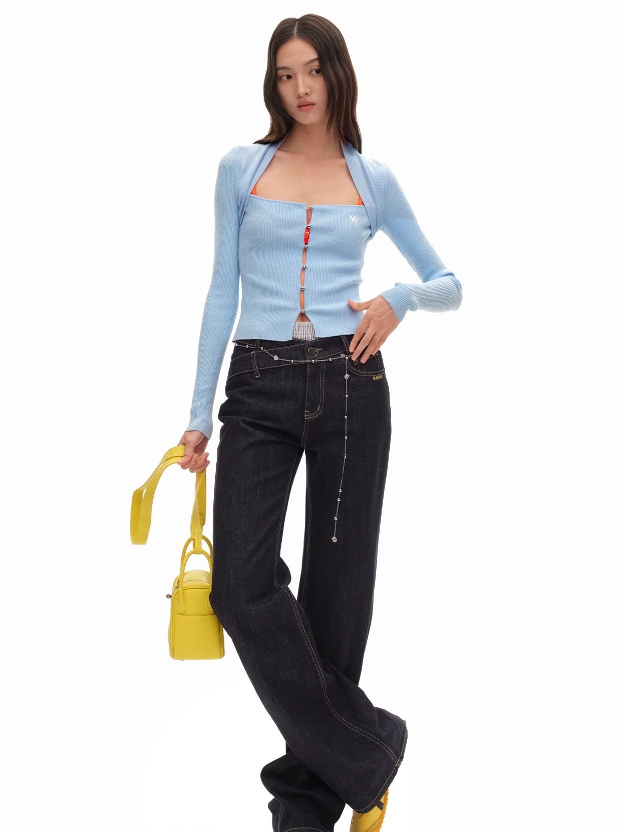 Wool-Blend Layered Illusion Pointelle Sweater