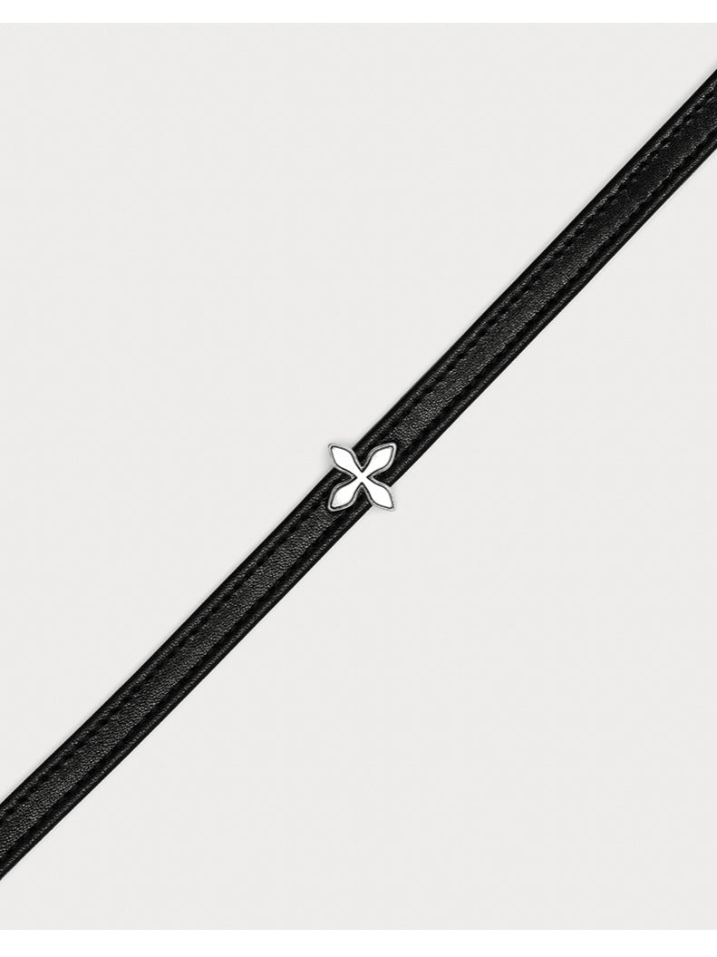 Black Leather Neck Ring - CHINASQUAD