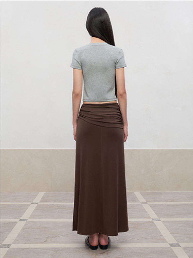 Regular-Shoulder Round Neck Short-Sleeve T-Shirt