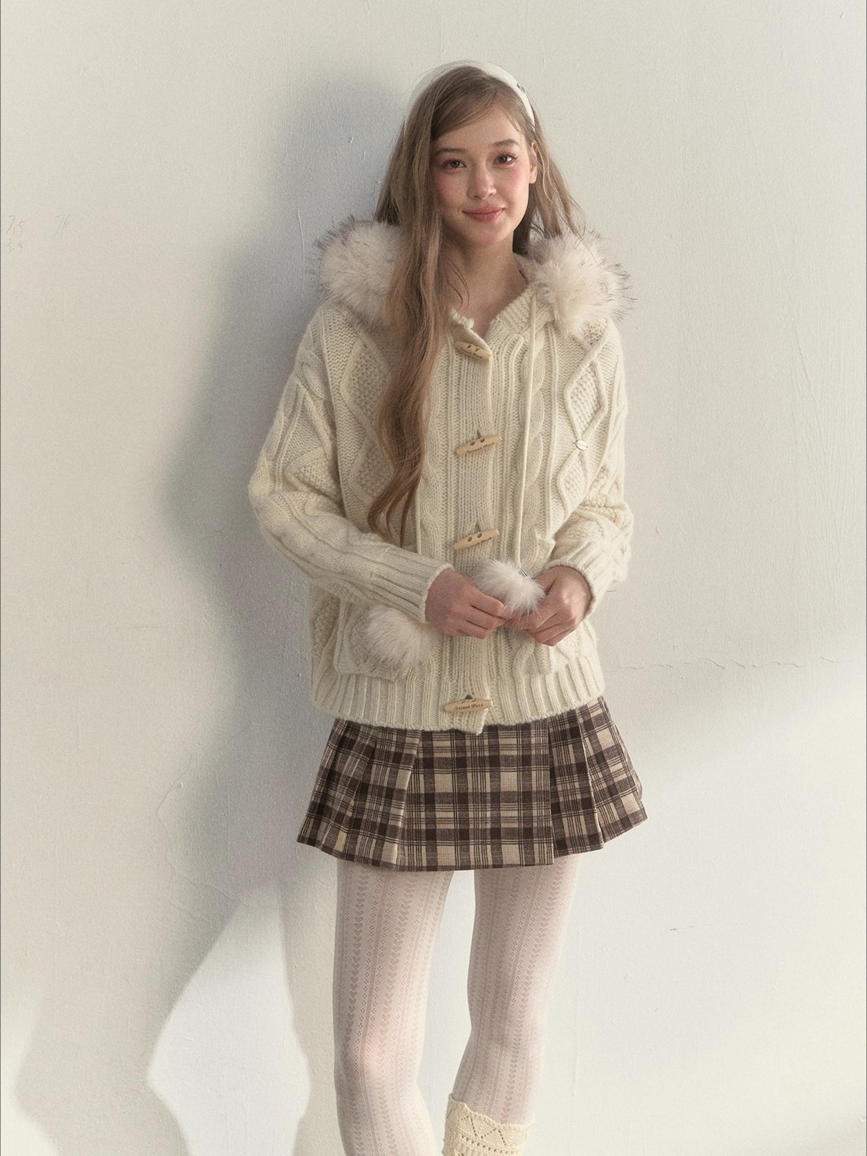 Textured Cable-Knit Wool Sweater