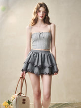 Flower Embroidered Lace Waist Skirt - CHINASQUAD