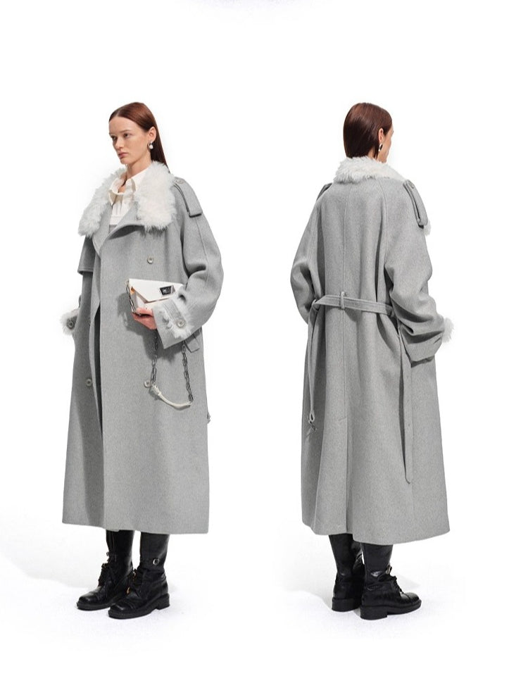 Polar Wool-Blend Belted Coat