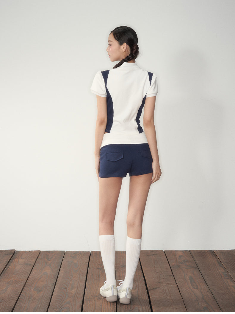 White Jersey-Style Polo & Shorts Set - CHINASQUAD