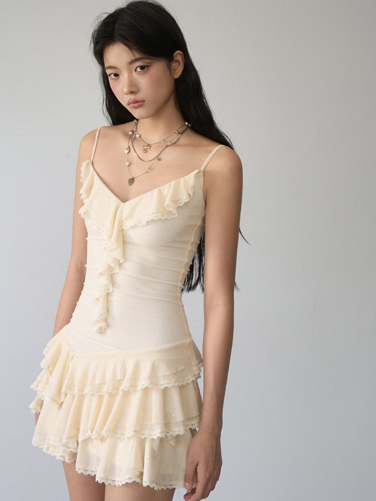 Lace Trim Camisole Dress