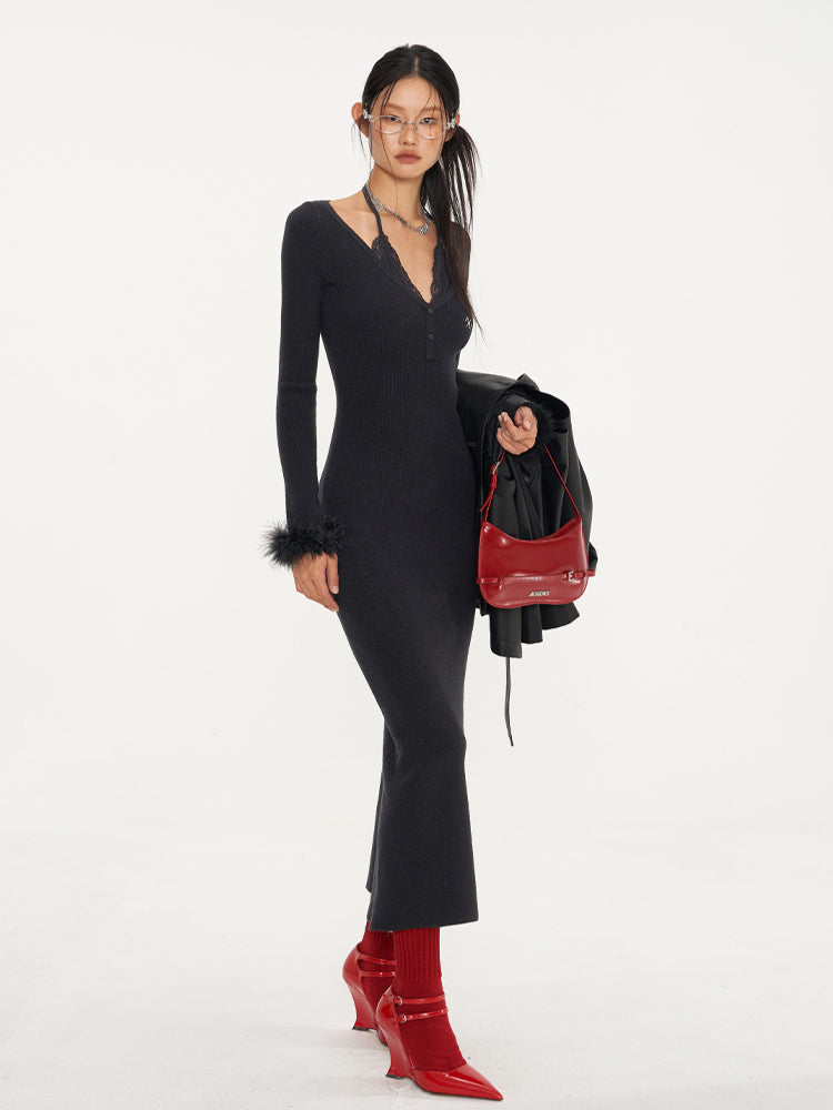 White & Black Mermaid Classic Dress - CHINASQUAD