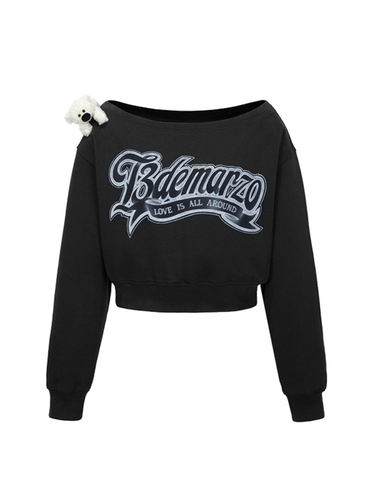 Off-Shoulder Pullover Short Top - CHINASQUAD