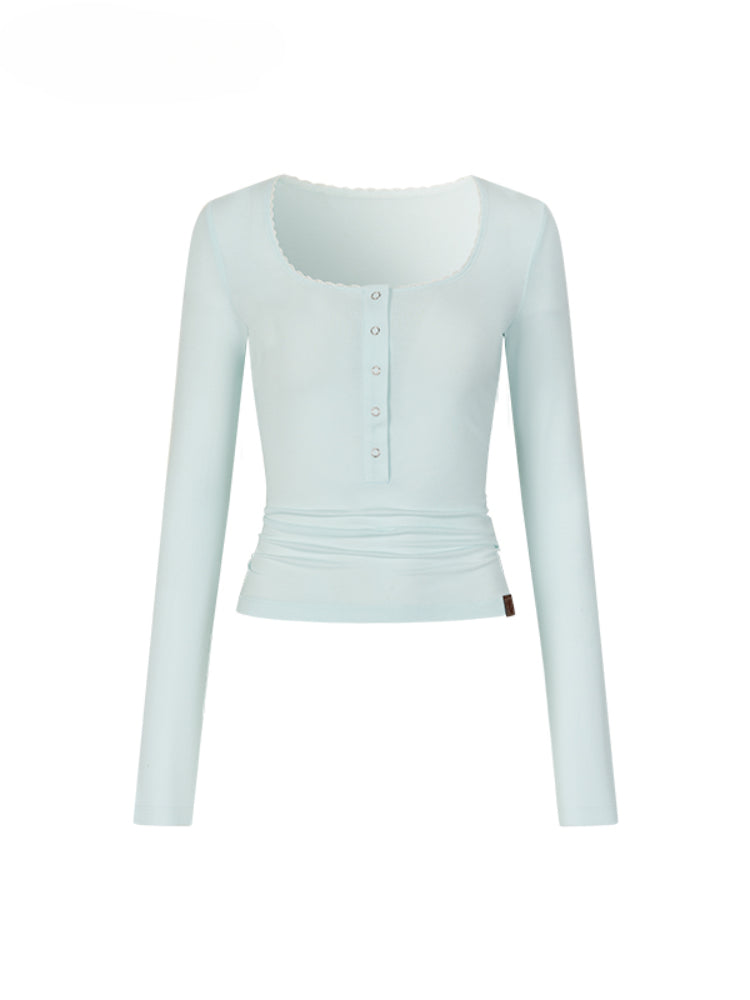 Button Lightweight Long Sleeve UV Protection T-shirt - CHINASQUAD