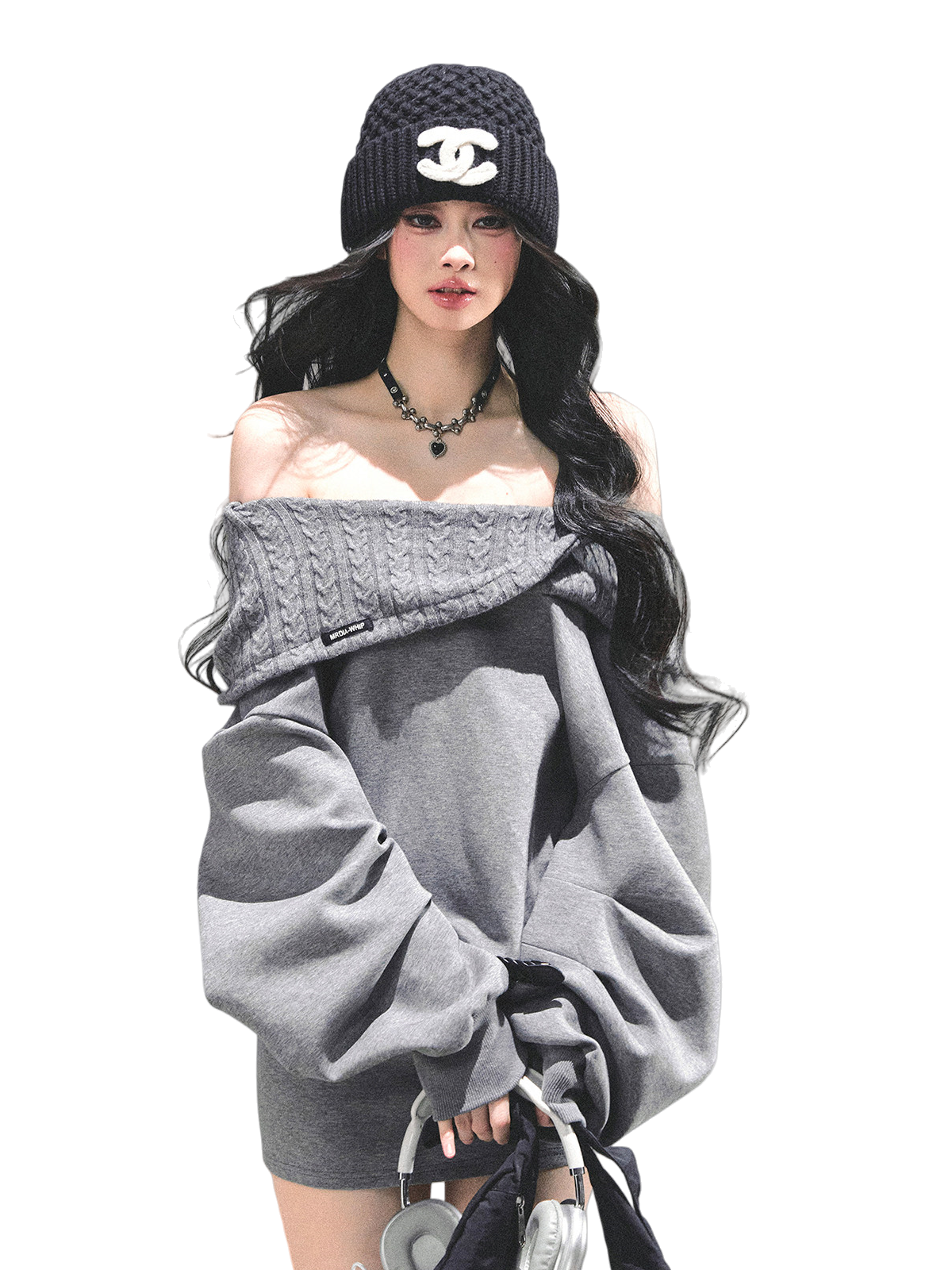 Two-Piece Oversized Hooded Sweatshirt