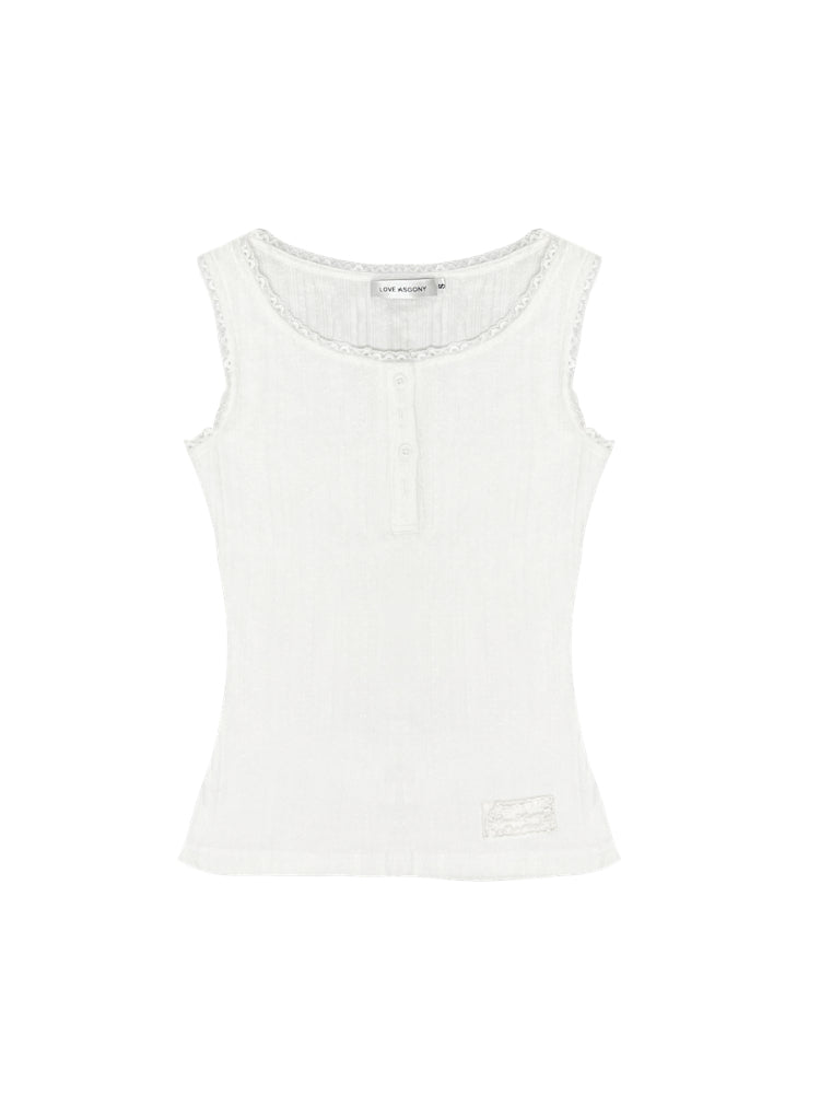 Lace Trim Knitted Camisole - CHINASQUAD