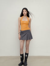 Pleated Bowknot Tie Half Skirt - CHINASQUAD