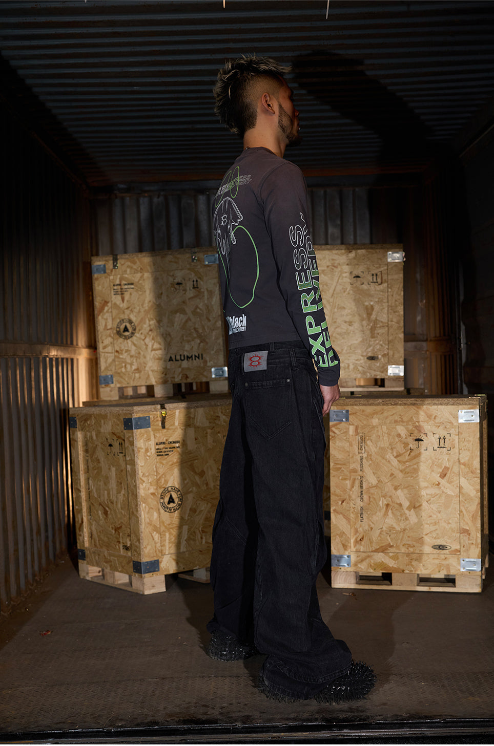 Gradient Washed Long-Sleeve T-Shirt - CHINASQUAD