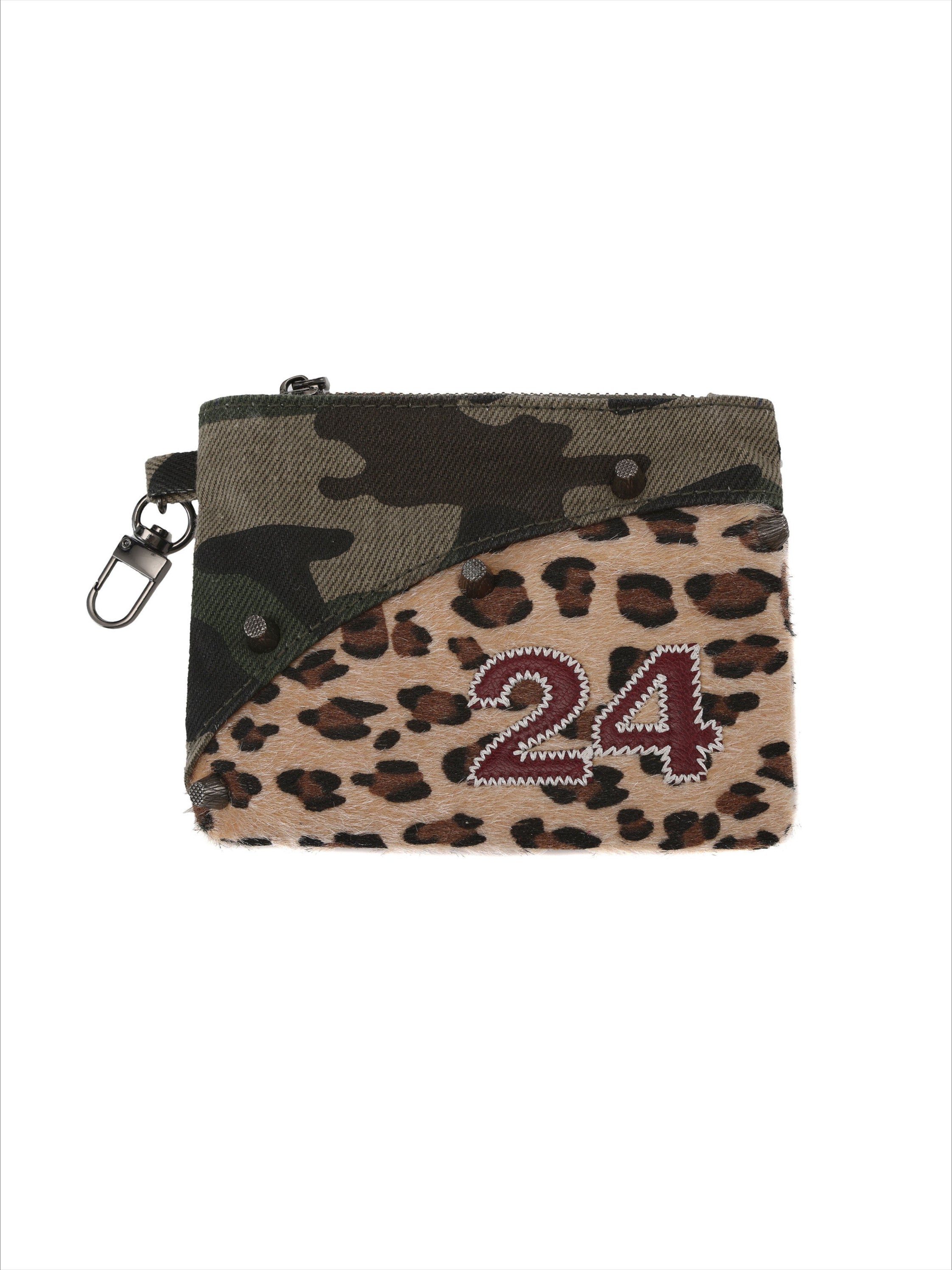 Camo Studded Grunge Card Holder