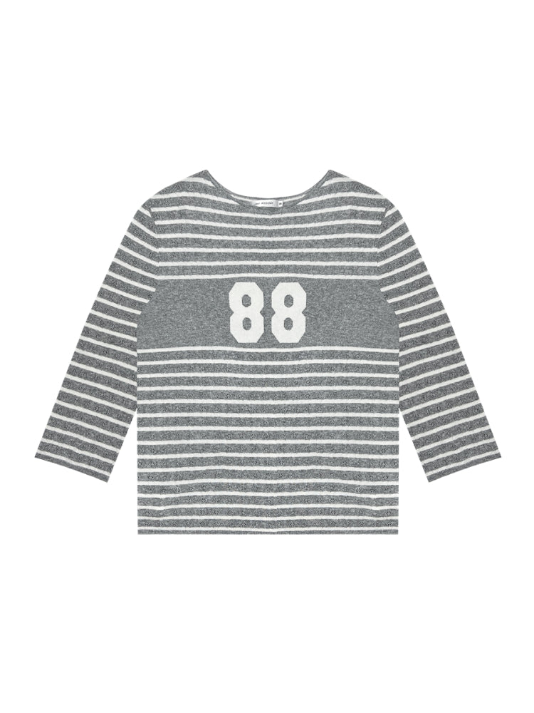 Printed Striped Knitted Sweater - CHINASQUAD