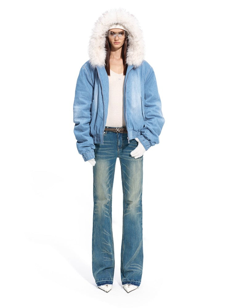 Lynx Denim Puffer Jacket