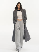 Gray Relaxed Fit Woolen Coat - CHINASQUAD