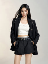 Black & Gray High-waisted Vintage-style Skirt - CHINASQUAD