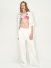 White Lyocell Wide-Leg Pants - CHINASQUAD
