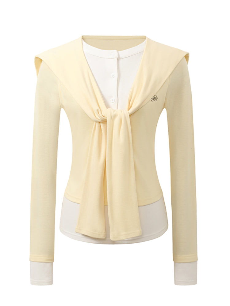 Tie-Up Henley Long-Sleeve T-shirt - CHINASQUAD