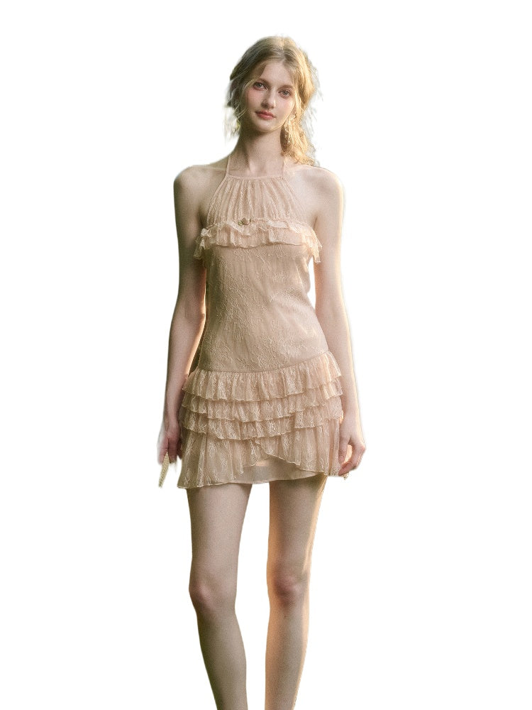 Pink Lace Slip Dress - CHINASQUAD