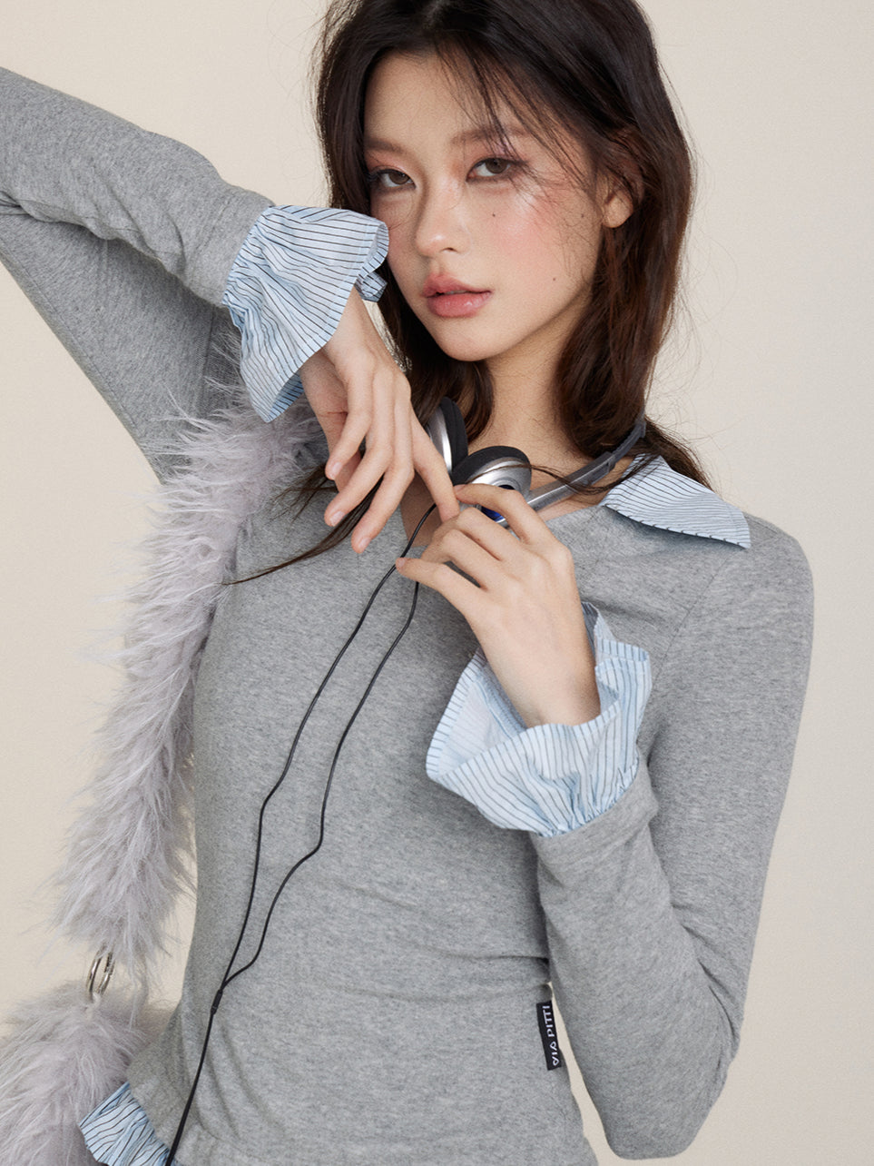 Faux Two-Piece Base Layer Long-Sleeve T-Shirt - CHINASQUAD