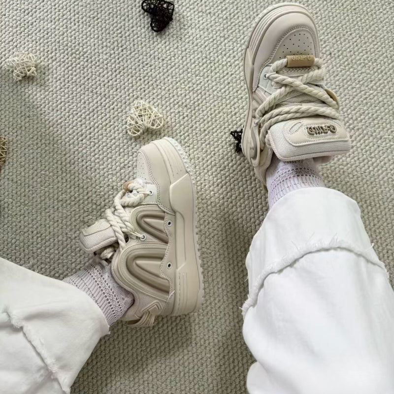 Off-white Chunky Casual Sneakers - CHINASQUAD