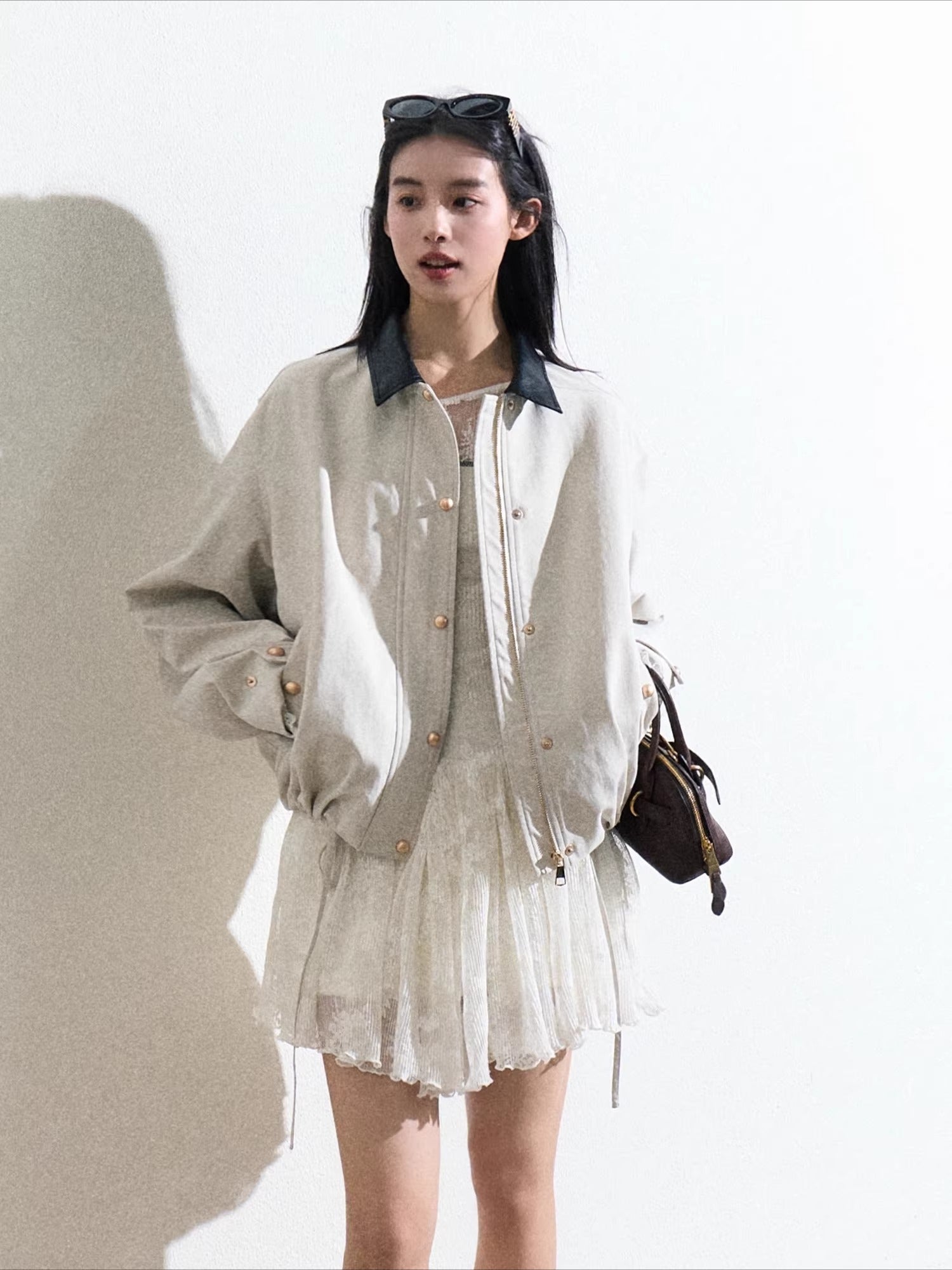 Vintage Intellectual-Style Relaxed Short Jacket