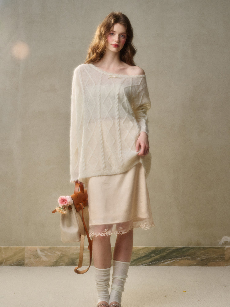 Pearl Mohair Knit Sweater - CHINASQUAD