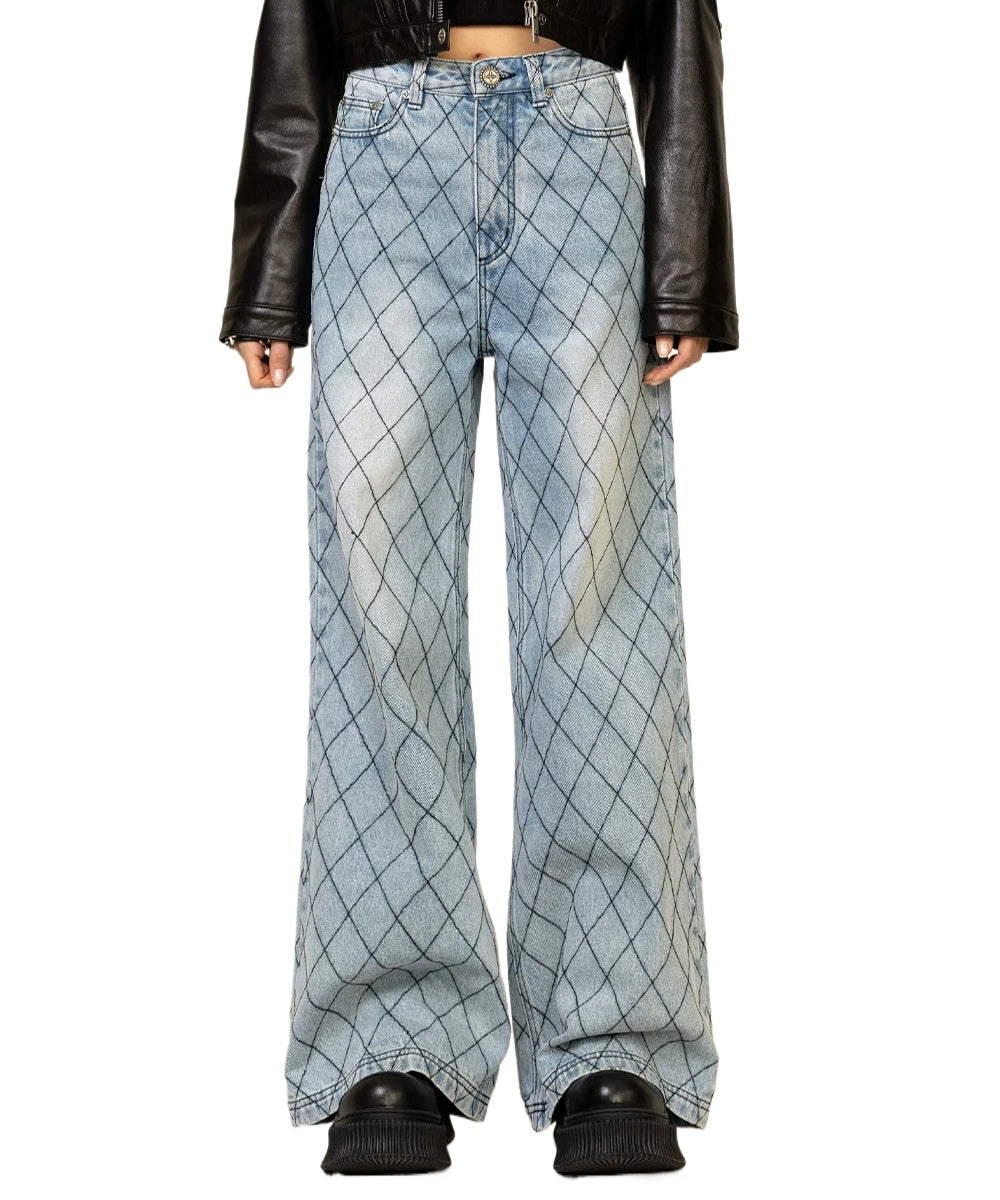 Wild World Wild Fence Wide Leg Jeans - CHINASQUAD