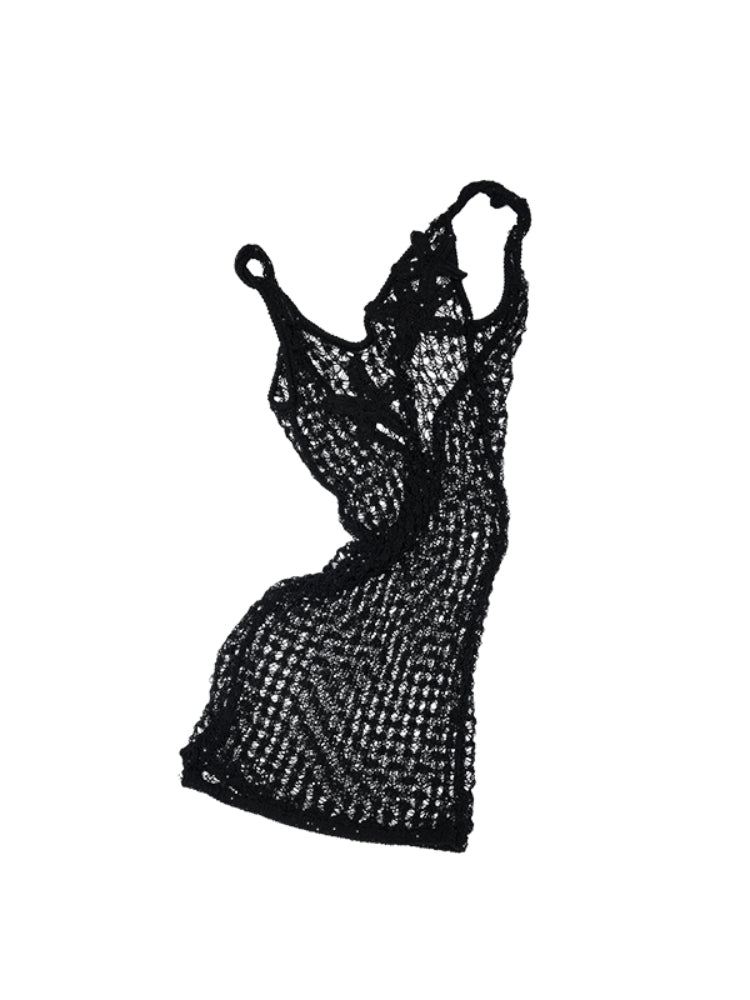 Hand-Crocheted Starfish Strappy Knotted Vest - CHINASQUAD