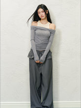 Lace Spliced Fake Two-Piece Pants - CHINASQUAD