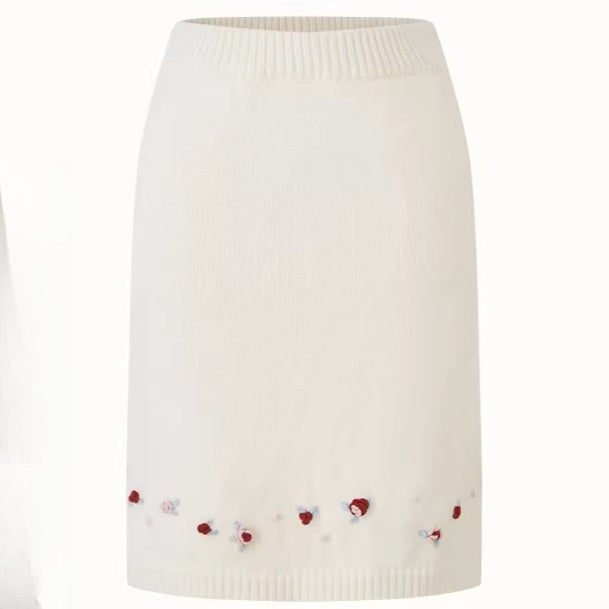 Wool-Blend Embroidered Knit Set