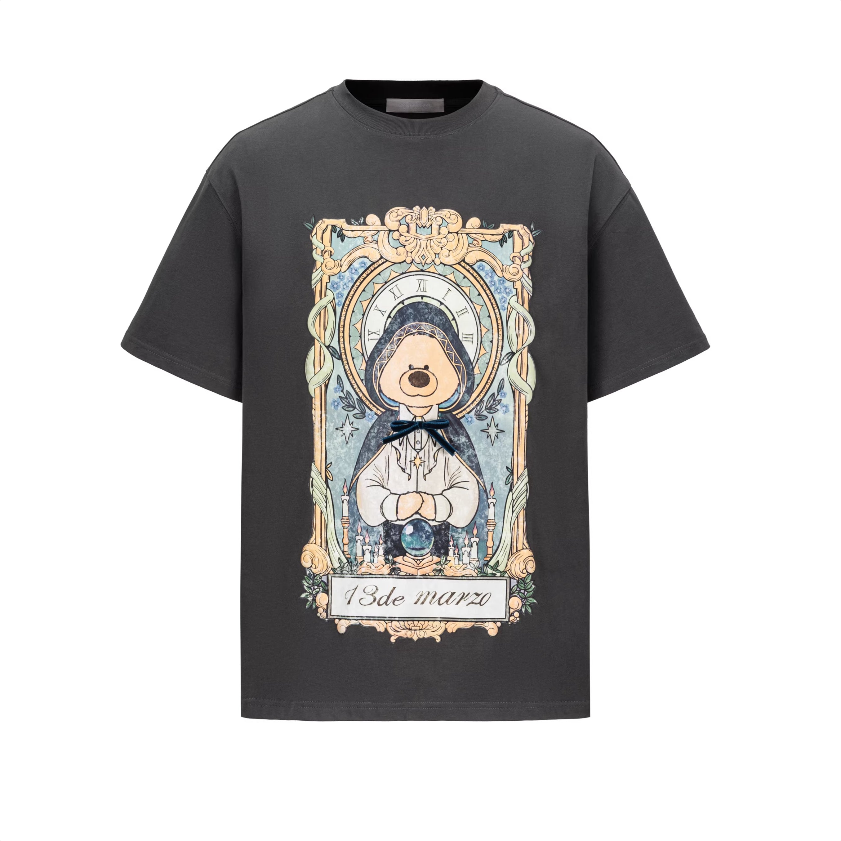 Tarot Bear Graphic Oversized T-Shirt