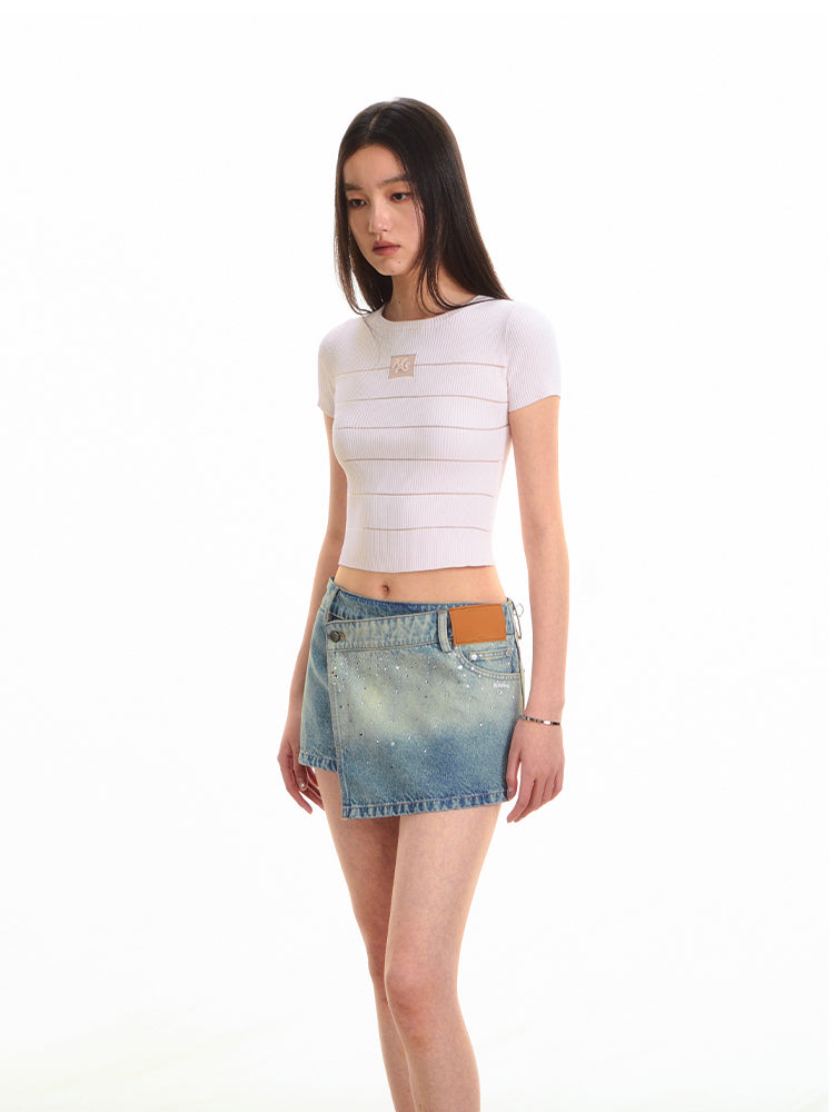 Modern Rhinestone Galaxy A-line Skirt - CHINASQUAD