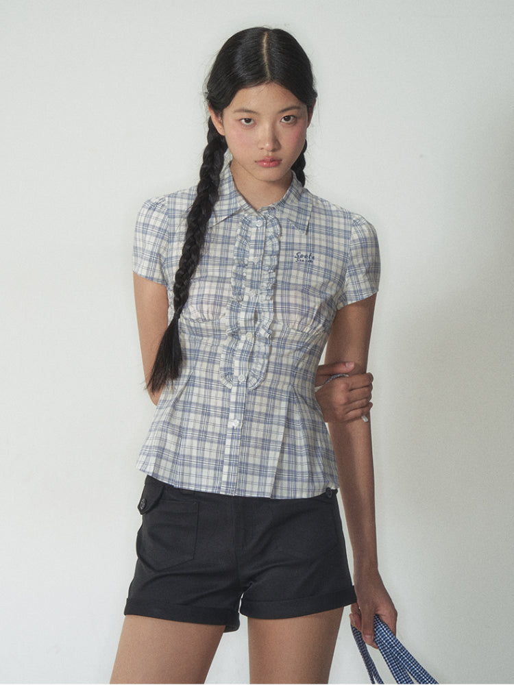 College - Style Slim Short - Sleeve Shirt - CHINASQUAD